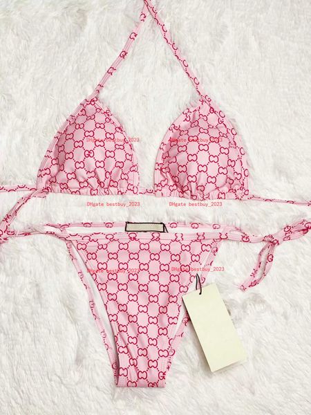 

2023 summer two piece bikini ladies swimwear with letters fashion swimwear multi style sxl