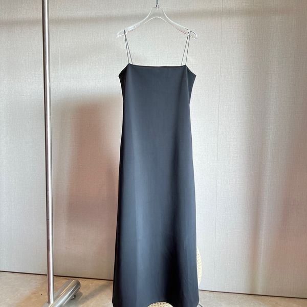 

designer dress simple and elegant black slim fit strap dress, Black;gray