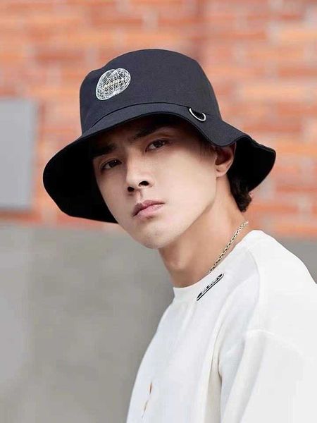 

wide brim hats korean 2022 summer new mens bucket hat sun panama black bob man hiking climbing fisherman hip hop cap cotton male fishing hat, Blue;gray