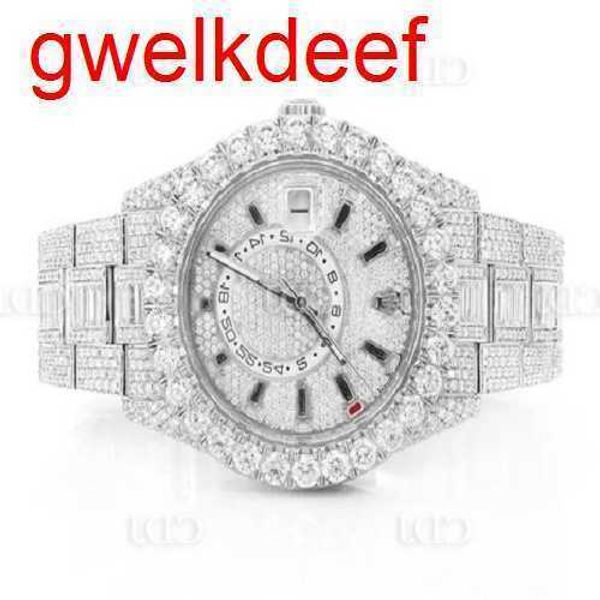 

wristwatches luxury custom bling iced out watches white gold plated moiss anite diamond watchess 5a replication mechanical yutr vxtj, Slivery;golden