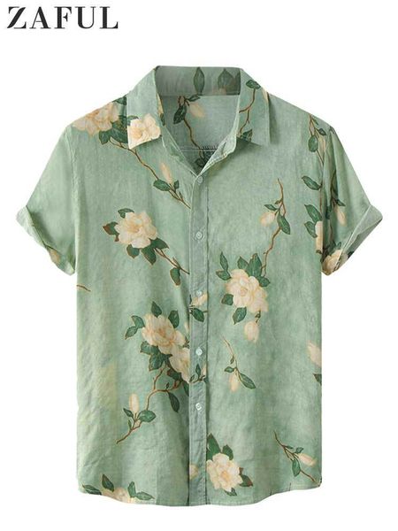 

men's casual shirts shirts for men flowers pattern short sleeves blouses summer streetwear shirt casual button loose hawaiian style 23, White;black