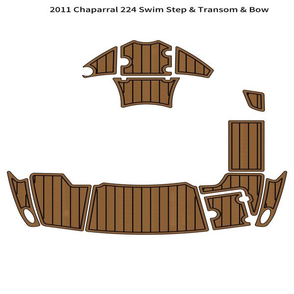 

2011 chaparral 224 swim platform bow boat eva foam faux teak deck floor pad mat