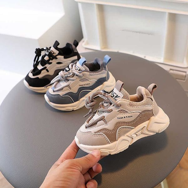 

athletic outdoor children's kids shoes spring new children's shoes 1-6 year old boys' sneakers breathable girls' mesh sh, Black