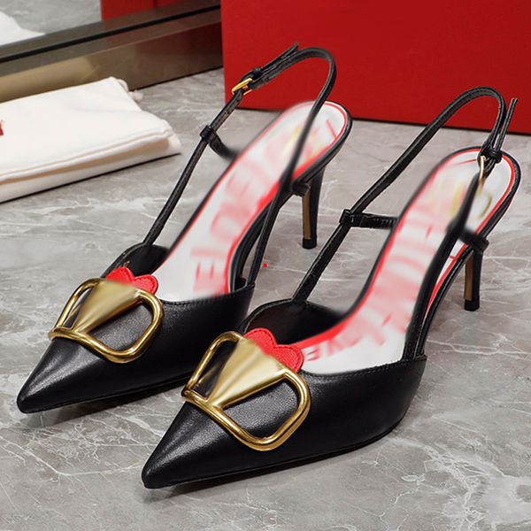 

2023 dress shoes high heels womens women peep-toes sandals 35-40 designers luxury platform dress miss pointed toe sole heels sandals -478, Black