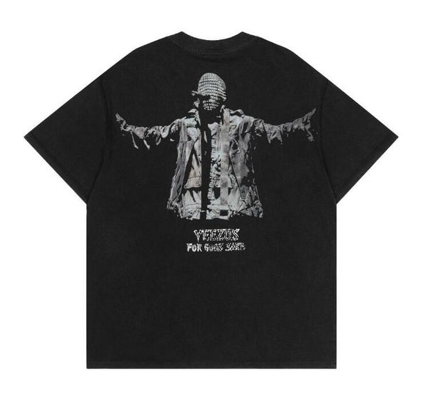 

classical vintahe designer t shirt oversized summer short sleeve ye for gods sake men tshirt tee mens clothes, White;black