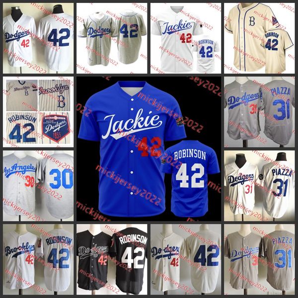 

jackie robinson baseball jersey #30 maury wills #31 mike piazza throwback jerseys stitched mens s-3xl, Black