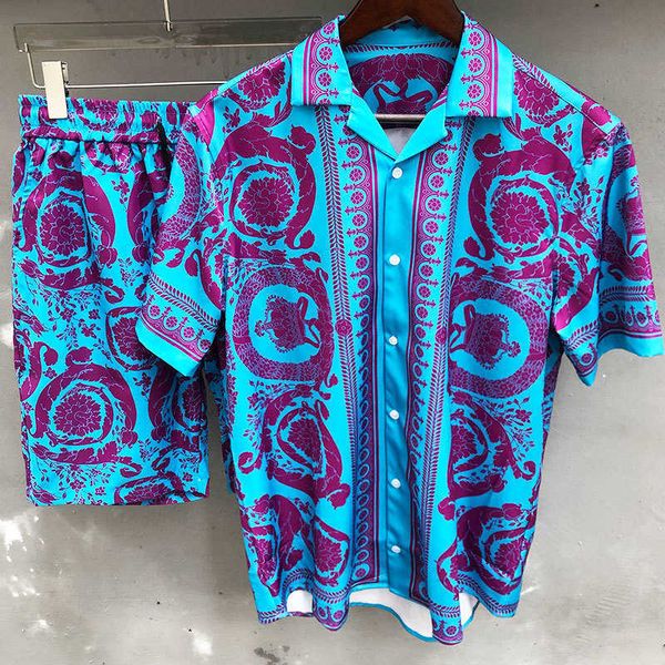 

men's casual shirts hip hop art pattern printed print beach summer shirtshort men vintage haiian shirt casual short sleeve set button d, White;black