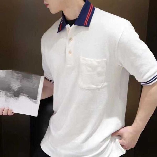 

designer t shirt shirt original version differentiation market embroidery pure sleeve polo loose tee, White;black