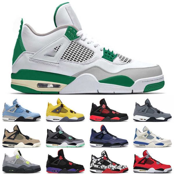 

4 retro pine green basketball shoes men women 4s red thunder shimmer white oreo sail mens trainerygkl