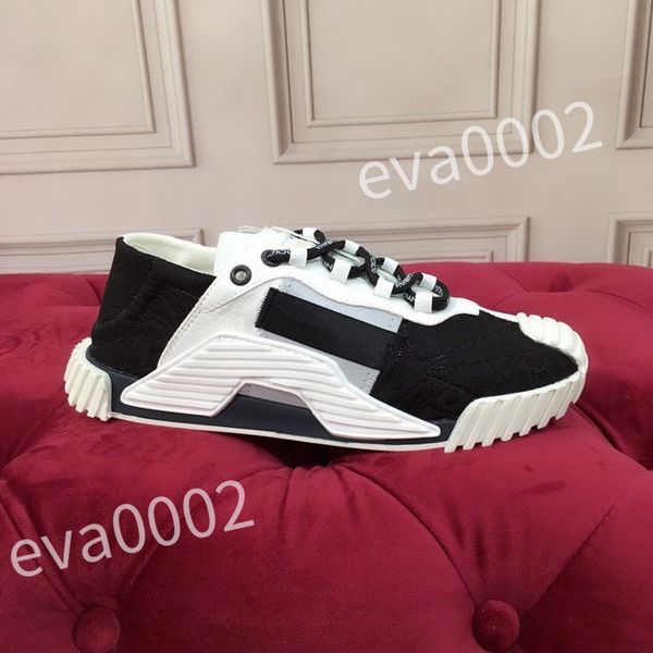 

designer flat sneaker casual shoes canvas leather white fashion platform mens womens low sneakers, Black