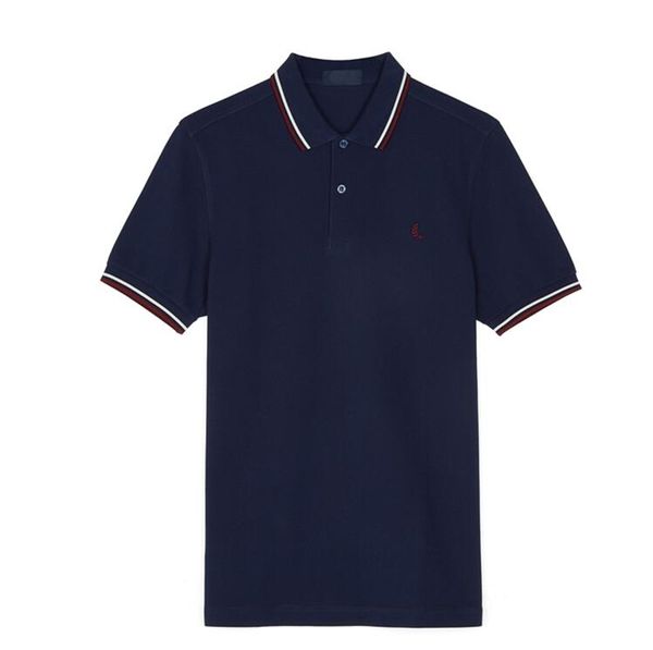 

designer polo shirt mens leisure ear of wheat pure color t-shirt simplicity summer short sleeve embroidery commerce polos quality iuq9, White;black