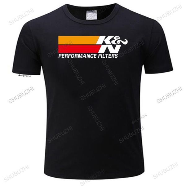 

men's t-shirts k n high performance air oil filters air intakes t-shirt men cotton cool harajuku funny tee shirt male vintage tee-shirt, White;black