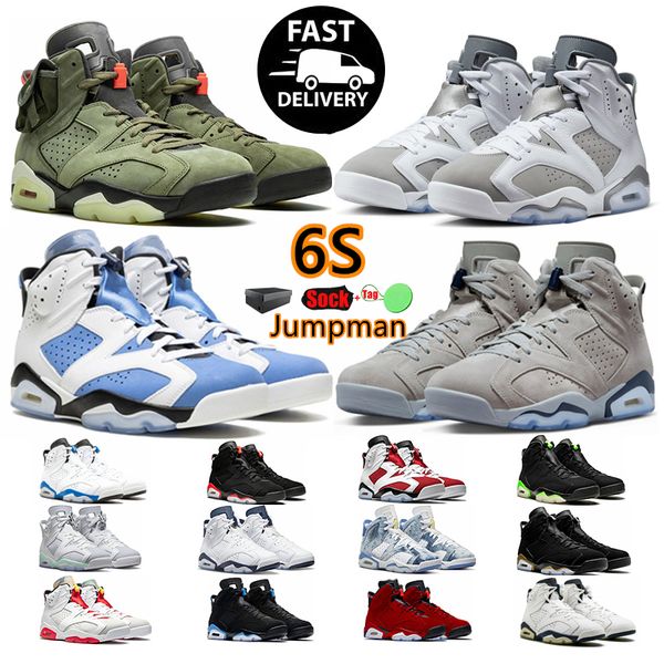 

basketball shoes jumpman 6 6s cool grey toro university blue red oreo georgetown midnight navy cactus jack black infrared unc mens trainers