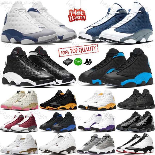 

with box men basketball shoes 13s french blue del sol obsidian black cat hyper royal bred starfish cap and gown 13 trainers sports sneakers