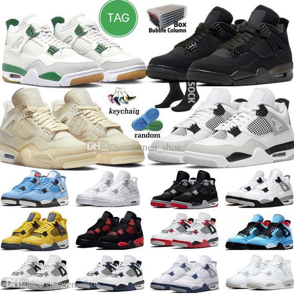 

4 mens basketball shoes for women 4s alternate military black cat canvas white oreo midnight navy university blue sapphire pine green desert