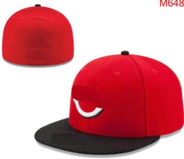 

2023 men's baseball fitted hats sox la ls classic red black color hip hop cincinnati sport full closed design caps chapeau 05 stitch he, Blue;gray