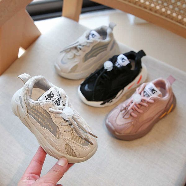 

athletic outdoor spring autumn running sports kids shoes for boys girls children casual sneakers non slip baby mesh breathable soft aa230503, Black