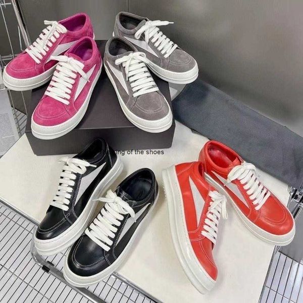 

casual shoes early spring 2023 new ro infringement owens inverted triangle dark leather low board fashion