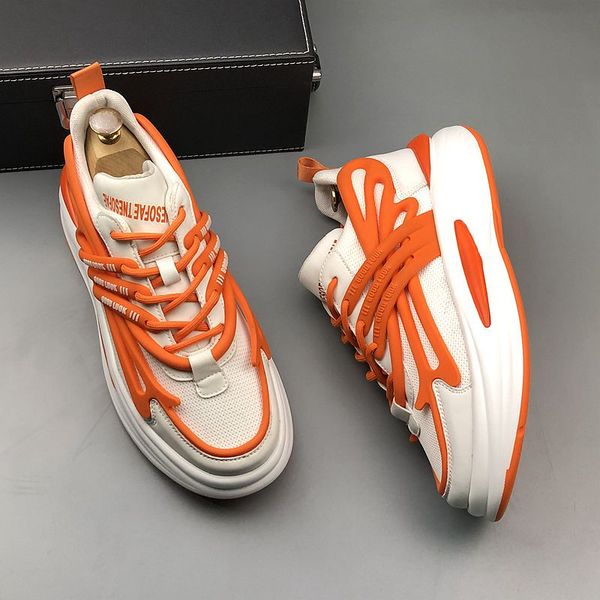 

luxury designer wedding dress party shoes spring fashion air cushion mesh breathable leisure casual sneakers thick bottom business driving w, Black