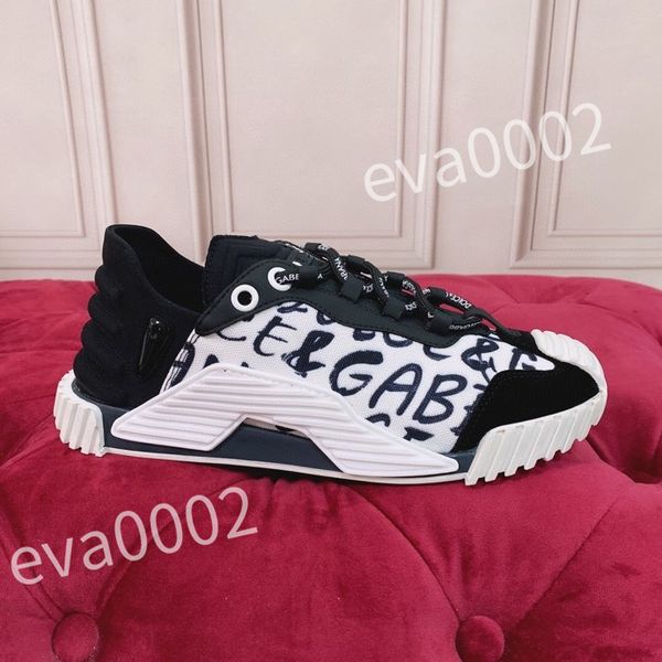 

designer flat sneaker casual shoes canvas leather white fashion platform mens womens low sneakers, Black