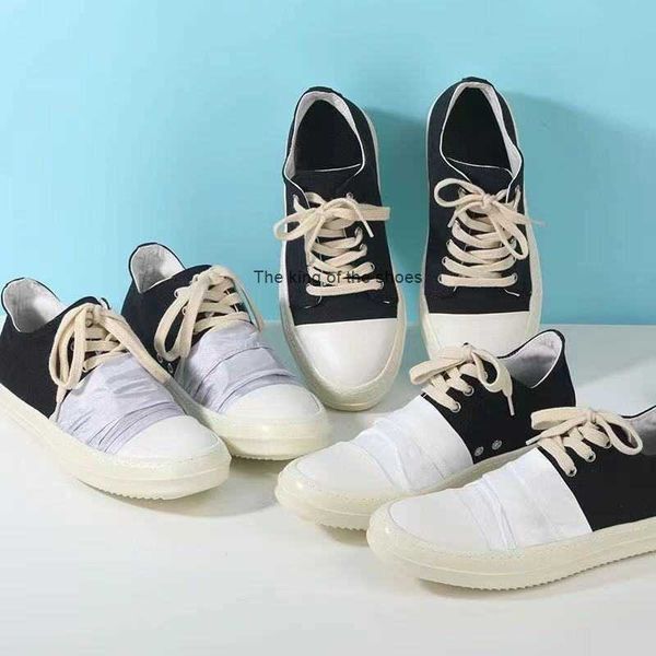 

owens canvas low casual shoes ro masked wrinkled bandage thick sole lace up flat men women sneakers casual shoes luxury trainers