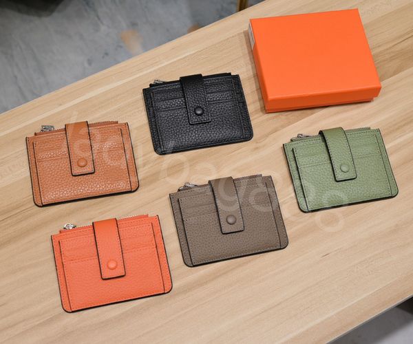 

luxury brand card bag wallet business card holder wallet women's men's wallet designer coin wallet box, Brown;gray