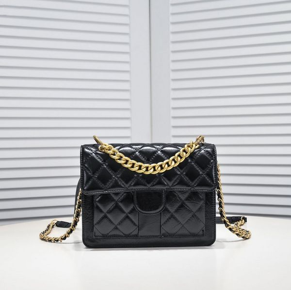 

luxury women bag single shoulder large capacity handbag diamond pattern metal logo imported cowhide fashion 2023 chain diagonal designer sho