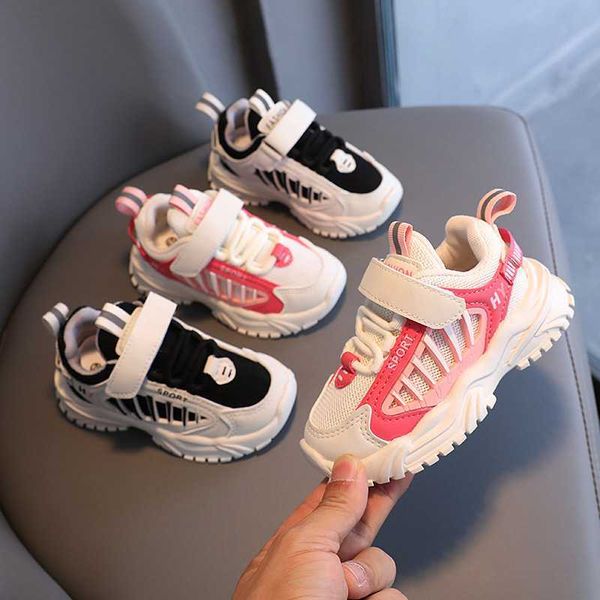 

athletic outdoor boy sports shoe children autumn winter new breathable kids shoes black soft soled plush girls sneakers tenis aa230503