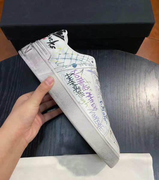 

2023 white black graffiti leather b-skate sneakers shoes famous brand men trainers comfort man skateboard walking party wedding eu38-46.box