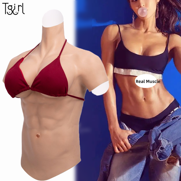 

costume accessories fake muscle big breasts cosplay suit muscular silicone crossdress transgender sissy costume dragqueen vajra, Silver