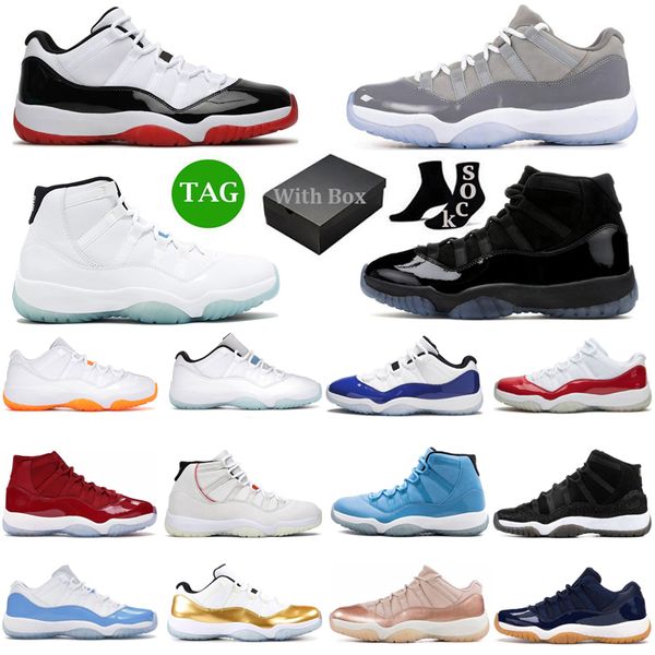 

wiht box jumpman 11 basketball shoes jordens 11s cool grey midnight navy mens women low high cherry bred gamma blue sports trainers sneakers
