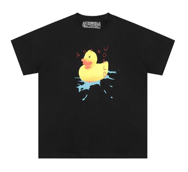 

classical oversized designer t shirt summer short sleeve astro hip hop men tshirt yellow duck women tee mens clothes, White;black