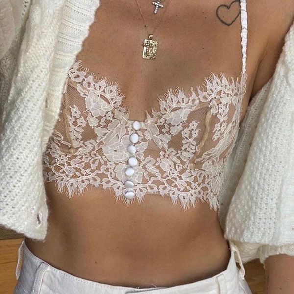 

t-shirt 2020 summer whte czarne seksowne koronkowe, White