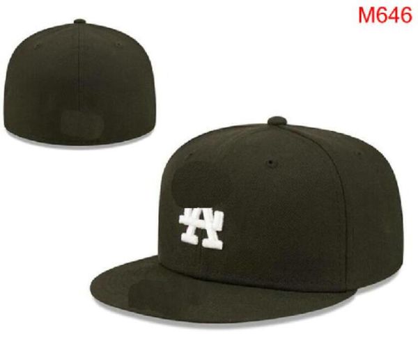 

2023 men's baseball fitted hats sox la ls classic red black color hip hop los angeles sport full closed design caps chapeau 05 stitch h, Blue;gray