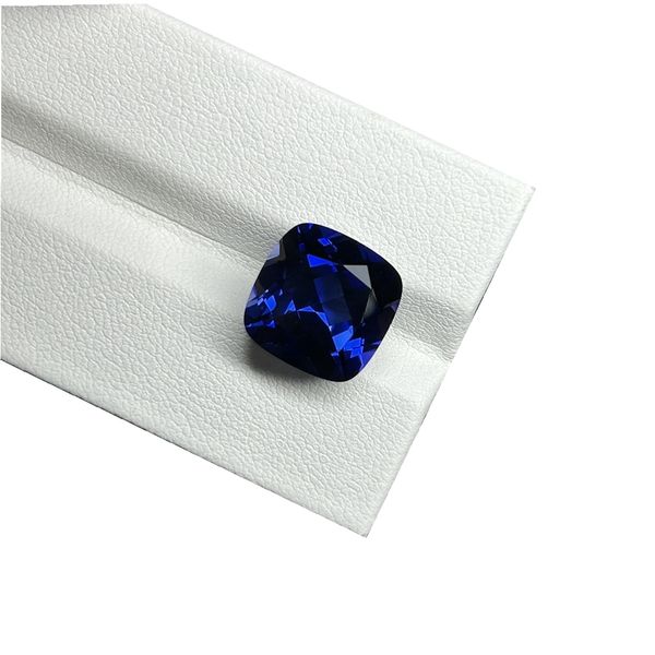 

loose diamonds meisidian 9x9mm 4 cushion corundum royal blue sapphire 230503, Black