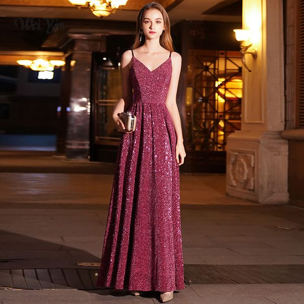 

party dresses weiyin v neck a-line evening dresses prom gowns formal party dress vestido de festa elegant luxury robe longue wy1106 230504, White;black