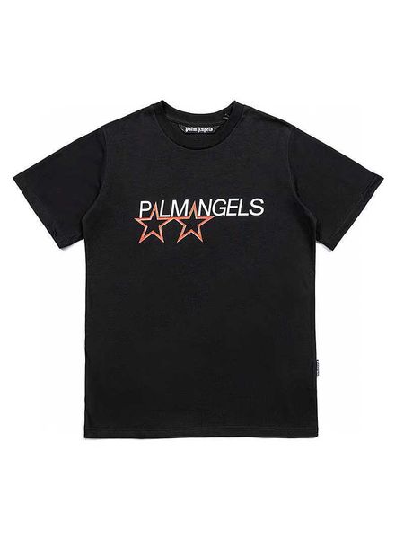 

designer fashion clothing pa tshirts palmes angels summer new short sleeve couple style large round neck pullover cotton t-shirt luxury casu, White;black
