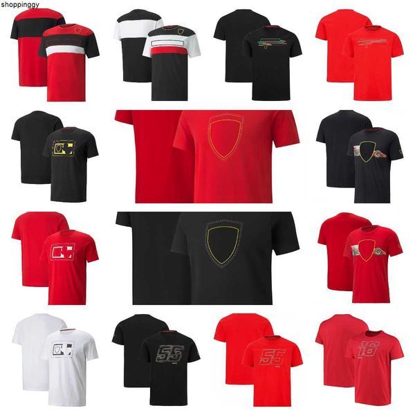 

men's t-shirts f1 team clothing men's short sleeve round neck driver t-shirt casual breathable quick-drying racing clothing custom, White;black