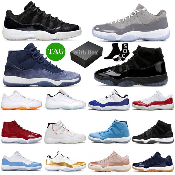 

jumpman 11 basketball shoes men women 11s cherry midnight navy cool grey rose gold concord space jam mens trainers outdoor sports sneakers w