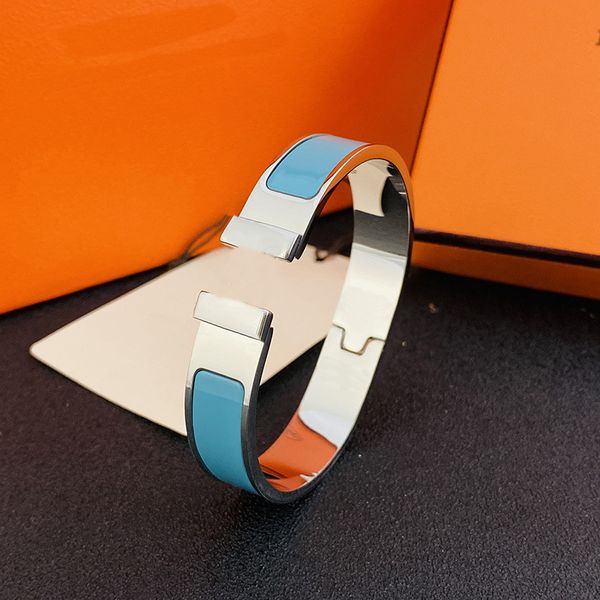 

luxury h bangle women stainless steel screwdriver couple bracelet mens fashion 12mm jewelry valentine day gift for girlfriend accessories si, Black