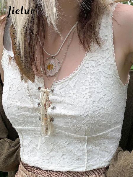 

tanks jielur y2k floral crop frill cute sweet corset patched vintage camis women party holiday chic sweats grung fairycore, Black;white