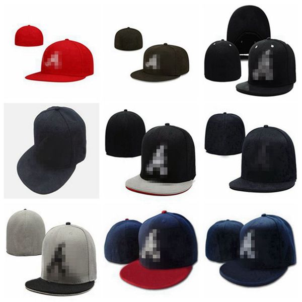 

new summer braves- a letter baseball caps outdoor bone gorras hombre fashion casquette chapeu men women full closed fitted hats, Blue;gray