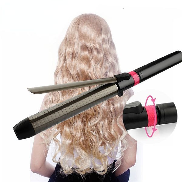 

curling irons professional ceramic hair curler rotating iron wand led curlers styling tools 240v eu socket 230504