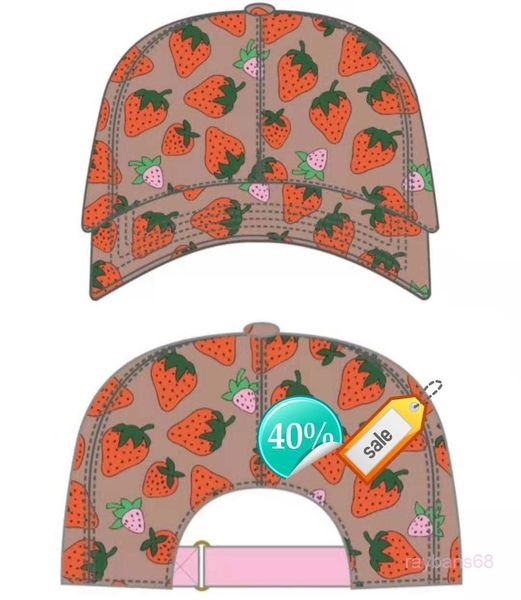 

2023yearty 23ss Strawberry Baseball Caps Man's Cotton Cactus Classic Letter Ball Summer Women Sun Hats Outdoor Adjustable Snapback Cap222