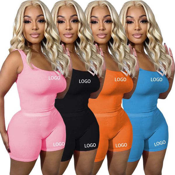 

womens two piece pants custom streetwear clothing sets summer 2 s biker ladies shorts set for 230504, White