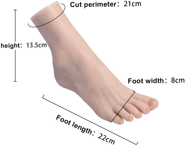

costume accessories platinum silicone real-life simulation female foot mannequin footwear shooting display props pedicure painti, Silver