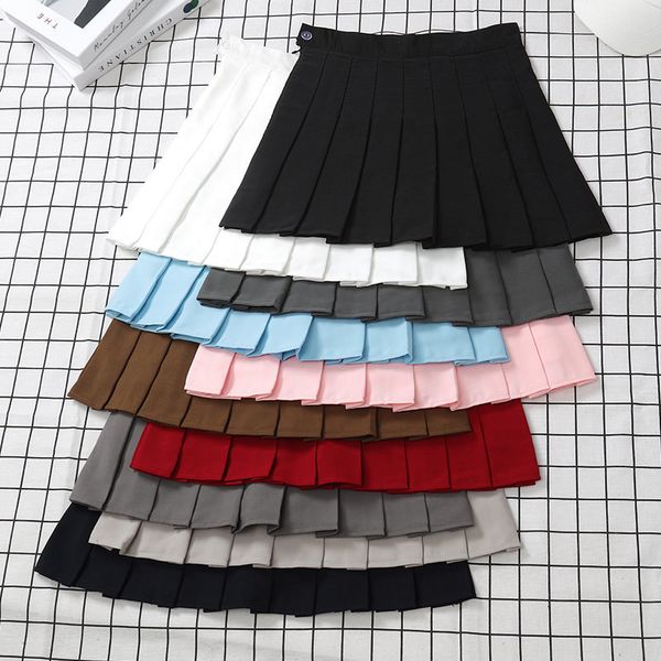 

skirts skirt black women's high waist summer clothes vintage korean harajuku red a line mini eam school pleated short skirts for women