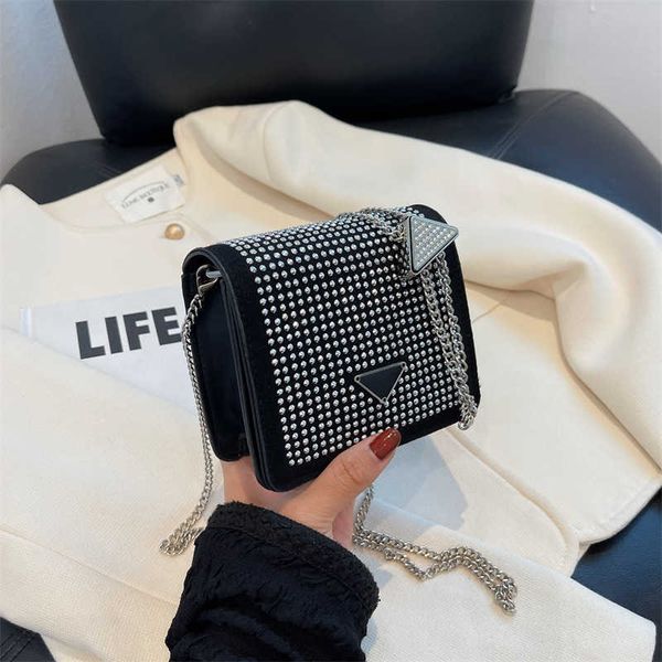 

rhinestone small square bag mini messenger bag chain lipstick headset bag women's mini full diamond decorative small bag
