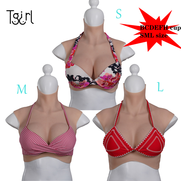 

costume accessories sissy boobs cosplay artificial silicone breasts sml size for crossdresser halloween dress shemale drag quee, Silver