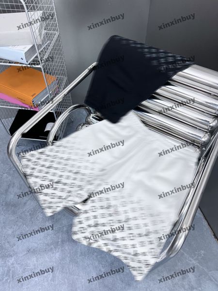

xinxinbuy men women designer shorts pant gradient letter printing cotton spring summer khaki green blue s-2xl